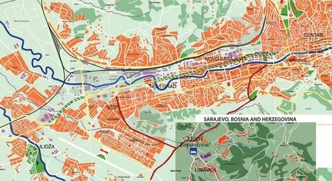 Карты Сараево (Босния и Герцеговина). Подробная карта Сараев