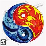 Marketplace Tattoo Fire and Ice Yin-Yang #7310 CreateMyTatto