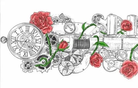 steampunk drawings - Google Search Steampunk flowers, Steamp