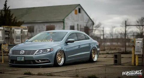 Stanced Volkswagen Passat CC front