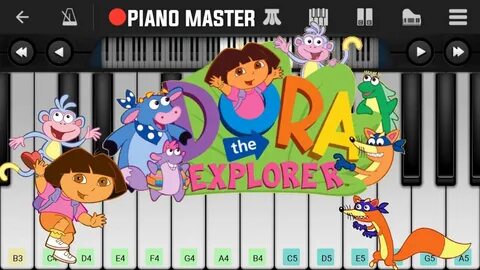 Dora The Explorer Theme Song Easy Piano Tutorial - YouTube