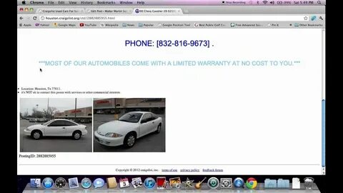 Craigslist Houston Used Cars - How to Search for Used Trucks