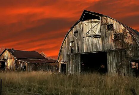 Barn and Sky Days Done By Randall Branham Photograph by Rand