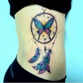 Atrapa sueños 3 :3 *O* Butterfly tattoo on shoulder, Mens bu