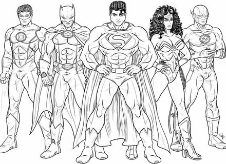 Раскраски Супергерои скачать и распечатать онлайн