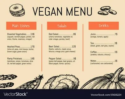 Vegan Food Menu