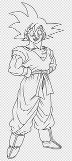 Goku Line art Frieza Majin Buu Drawing, goku transparent bac
