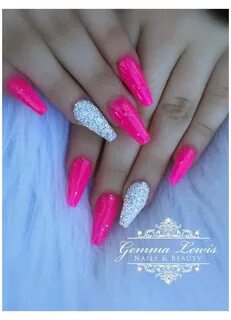 Hot pink barbie nails - Nailstyle #hot #pink #nails #with #d