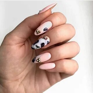 маникюр с пандой на ногтях дизайн 2018 Matte nails design, P