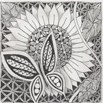 Banar Designs: Zentangle Weekly Challenge #43- The Sunflower