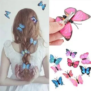 Женские мини-заколки для волос с бабочками, 5 шт. (Уход за в