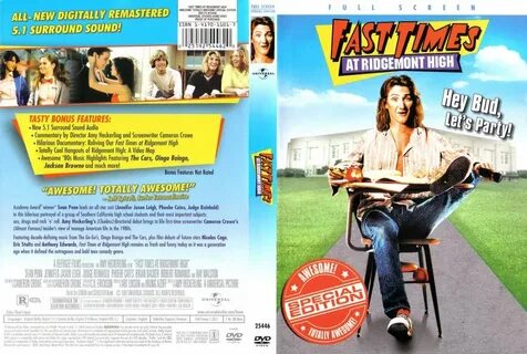 Fast Times at Ridgemont High- Movie DVD Custom Covers - 383f