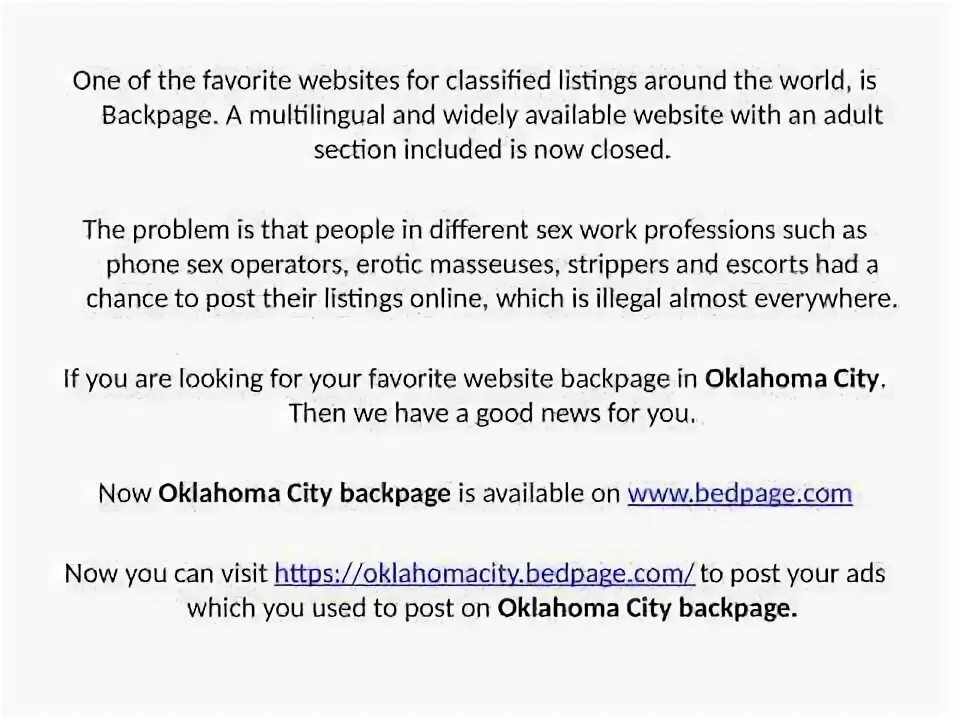 Backpage Oklahoma City - YouTube