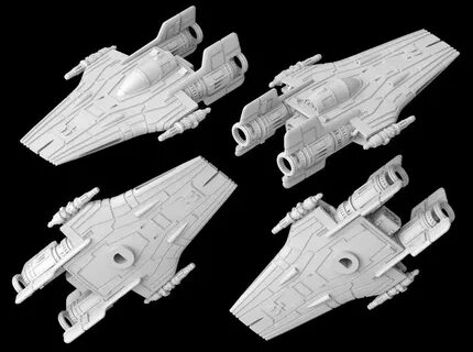 RZ-2 Resistance A-wing (1/185) 3d printed Star wars ships, S