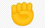 Raised Fist Emoji - Emoticon Pugno,Punch Emoji - free transp