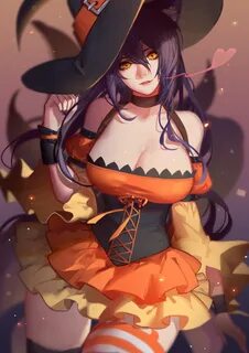 Wallpaper : Halloween, witch hat, simple background, boobs, 