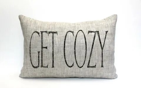 Get Cozy Pillow Throw Word Phrase Coverlove - DIY Homes Inte