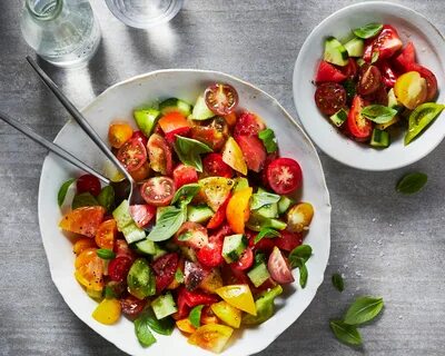 Tomato, Cucumber, and Basil Salad Recipe -Sunset Magazine