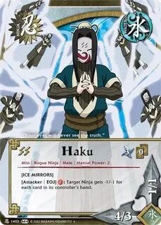 Haku - N-1403 - Uncommon - 1st Edition - Naruto CCG Singles 