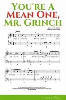 You're A Mean One Mister Grinch- Easy Piano - #1 Sheet Music