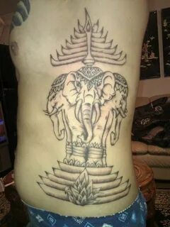 representation of Laos Elephant tattoo design, Tattoo design
