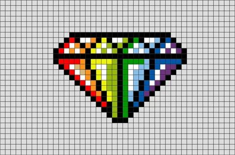 Diamond Pixel Art Pixel art templates, Minecraft pixel art, 