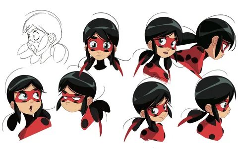 officialmiraculousladybug: "2D Ladybug Character Sheet, from