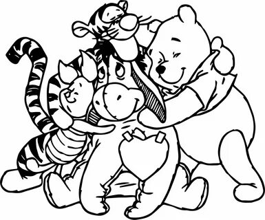 nice Winnie The Pooh Love Friends Coloring Page Disney color