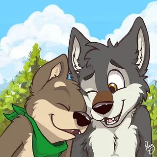 wolves snuggling - Weasyl