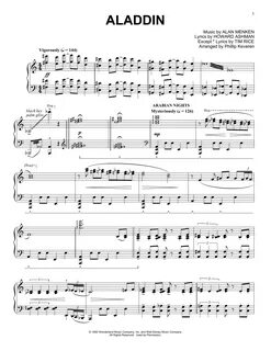 Alan Menken "Aladdin Medley (arr. Phillip Keveren)" Sheet Mu