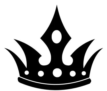 Queen Crown Clipart Black And - King Crown Vector Png - (613