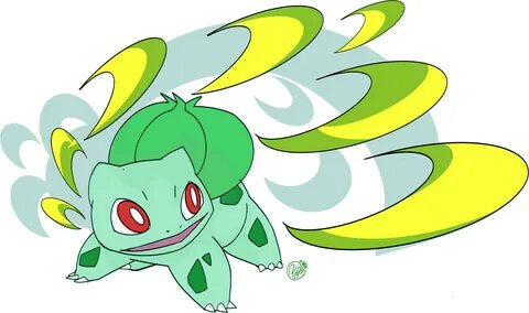 Download #001 Bulbasaur Used Razor Leaf And Vine Whip - Draw