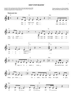 Don T Stop Believing Drum Sheet Music