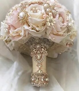 Custom Lush Blush Pink and Ivory with Gold and Rose Gold Bri
