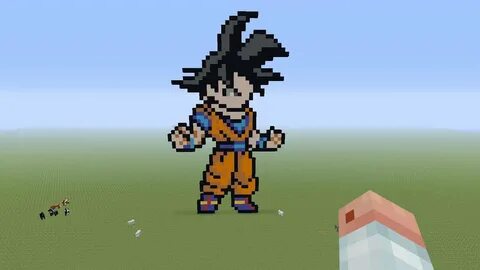 Minecraft Pixel Art Tutorial - Goku - YouTube