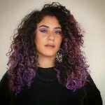 Purple ombre curly hair. Ombre curly hair, Colored curly hai