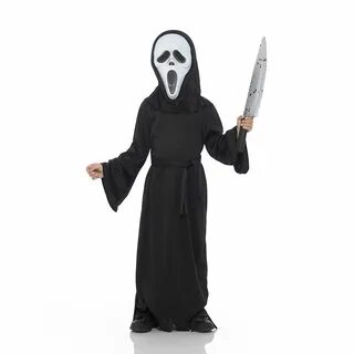 Kids Scream Costume with Ghost Face, Extra Large, Size XL, B
