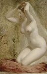 Nude Woman Kneeling by William Etty - Art Renewal Center