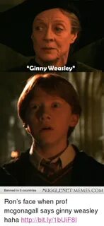 Ginny Weasley Banned in 0 Countries MUGGLENET MEMESCOM p Ron