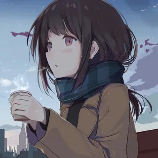 Мастерская Steam::Anime girl drinking coffee