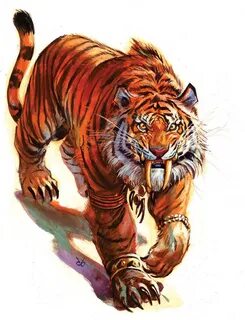 dire tiger dnd - Google Search Arte de tigre, Tigre desenho,