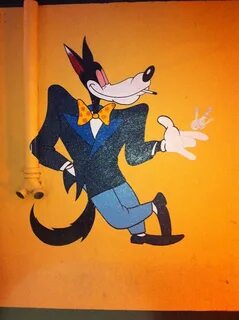 Lucky Club Tattoo Wall mural of the famous Tex Avery Wolf.. 