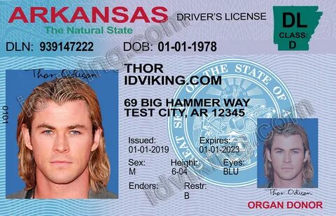 Arkansas (AR) - Drivers License PSD Template Download - IDVi