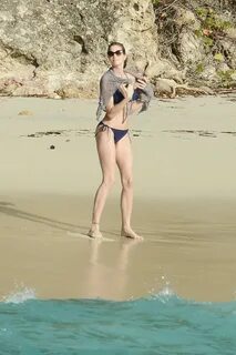 Stephanie Seymour - Blue Bikini in St Barts-19 GotCeleb