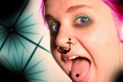 Portrait of a girl with piercings free image download