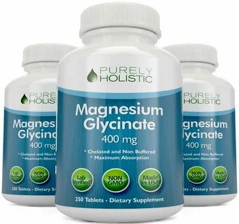 Magnesium Glycinate Chelated 400mg 250 Tablets Vegan, Sleep,