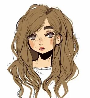 29+ Cute Brown Hair Girl Drawing, Top Inspiration!