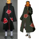 Naruto Akatsuki Tobi Uchiha Obito Robe Cloak Coat + Resin Ma