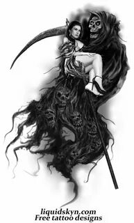 Image result for female grim reaper tattoos Reaper tattoo, G