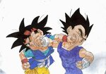 Dragonball GT Son Goku and Vegeta jr. - picture by Gabbermau